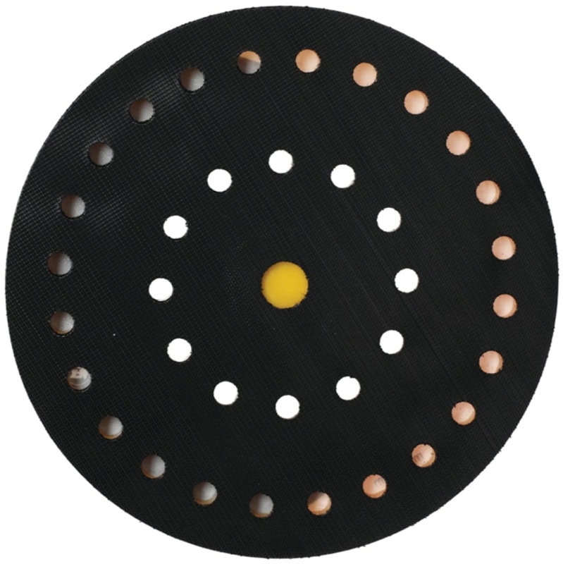 Preview: Mirka® Schleifteller 8292502011, Ø 175 mm, M9 Gewinde, Medium, 37 Löcher, Kletthaftend, Universal Schleifteller für Lochsysteme: 37-fach gelochte, Multilochung und Gitternetzscheiben