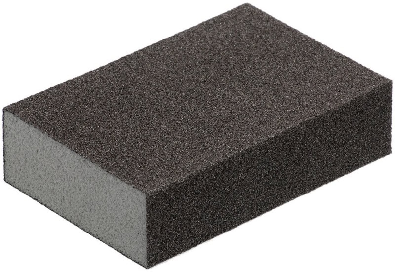 Preview: Mirka® Schleifschwamm 8790004012, 100 x 70 x 28 mm, A, Hart, P60/P100, Ohne Haftung, Vierseitiger Schleifschwamm mit Aluminiumkorn, Für Ecken, Kanten und Profile