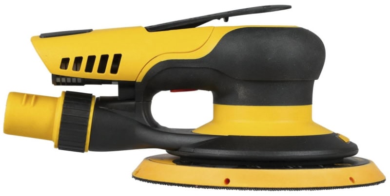 Preview: Mirka® PROS 650DB Druckluft Exzenterschleifer mit Staubbeutel 8993000111, Ø 150 mm, 5 mm Schleifhub, 5/16"-Gewinde, Eigenabsaugung, 0,36 PS / 270 Watt, Externer Absauganschluss