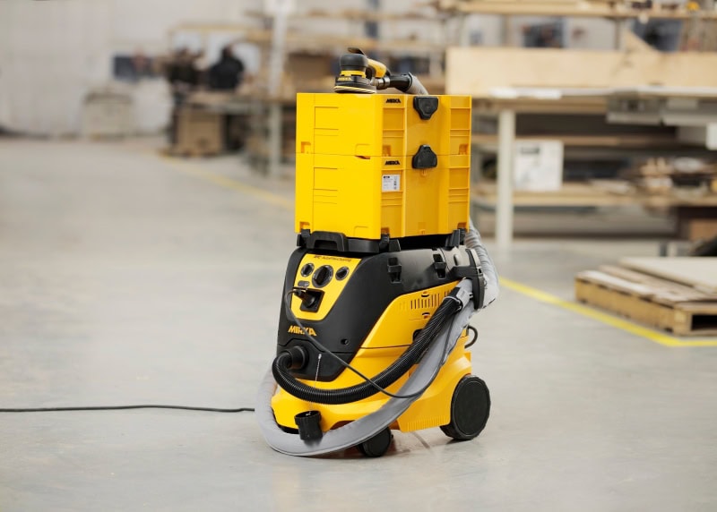 Preview: Mirka® Industrie Staubsauger 1230 M AFC 8999220111, 30 Liter, Nass & Trocken, 0,63 PS / 1200 Watt, 4.500 L/.Min., Staubklasse M, Anti Statisch (ESD), Automatische Filterreinigung, Auto Start, Für staubfreies Schleifen & Arbeiten am Arbeitsplatz