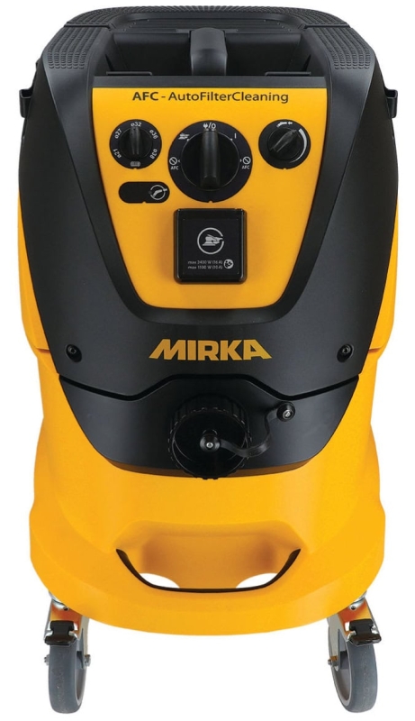 Preview: Mirka® 1242 M AFC Industrie Staubsauger 8999227111, 42 Liter, Nass & Trocken, 1,63 PS / 1200 Watt, 4.500 L/.Min., Staubklasse M, Anti Statisch (ESD), Automatische Filterreinigung, Auto Start, Für staubfreies Schleifen & Arbeiten am Arbeitsplatz