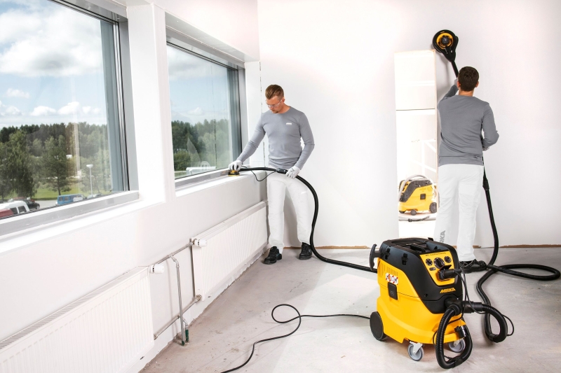 Preview: Mirka® 1242 M AFC Industrie Staubsauger 8999227111, 42 Liter, Nass & Trocken, 1,63 PS / 1200 Watt, 4.500 L/.Min., Staubklasse M, Anti Statisch (ESD), Automatische Filterreinigung, Auto Start, Für staubfreies Schleifen & Arbeiten am Arbeitsplatz