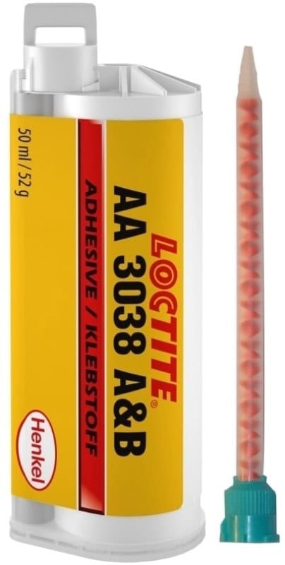 Preview: Henkel™ Loctite® Acrylat Klebstoff AA 3038, 50 ml, Gelb, Mittel, 2K, 1:10, 1420880, Polyolefinkleber