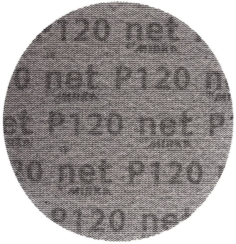 Preview: Mirka® Autonet Schleifscheibe AE24105025, Ø 150 mm, P320, Gitternetz, Kletthaftend, PA Gitternetz, Aluminiumkorn, Für Entlacken und Lackschliff