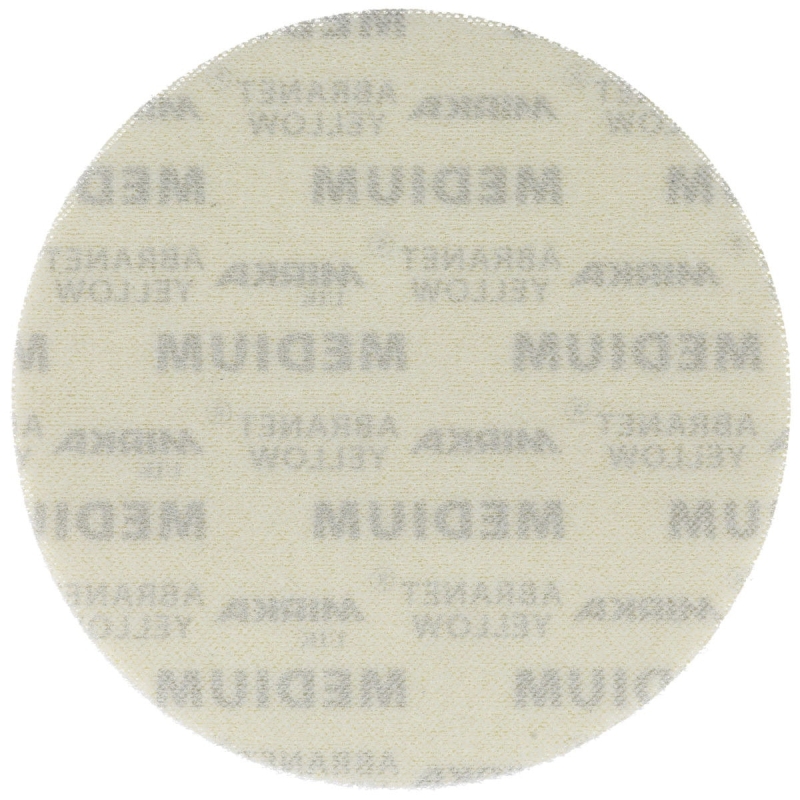 Preview: Mirka® Abranet Yellow AY22302080, Ø 225 mm, Grob, P80, Gitternetz, Kletthaftend, PA Gitternetz Schleifscheibe mit Aluminiumkorn