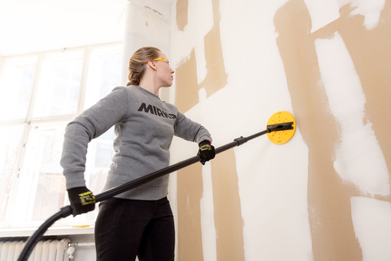 Preview: Mirka® Abranet Yellow AY22302080, Ø 225 mm, Grob, P80, Gitternetz, Kletthaftend, PA Gitternetz Schleifscheibe mit Aluminiumkorn