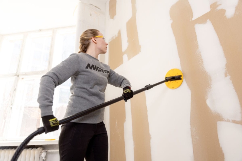 Preview: Mirka® Abranet Yellow AY22302018, Ø 225 mm, Mittel, P180, Gitternetz, Kletthaftend, PA Gitternetz Schleifscheibe mit Aluminiumkorn