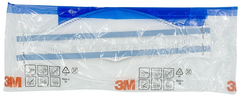 Preview: 3M™ Aura™ Atemschutzmaske 9320+ FFP2 NR D, Industrievariante, Hygienisch einzelverpackt, Lose Industrieware ohne Kartonage, Pandemiemaske