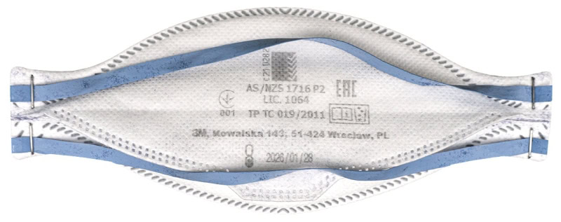 Preview: 3M™ Aura™ Atemschutzmaske 9320+ FFP2 NR D, Industrievariante, Hygienisch einzelverpackt, Lose Industrieware ohne Kartonage, Pandemiemaske