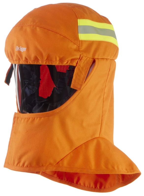 Preview: Dräger® X-plore® 8000 Langer Staubschutzüberzug 3717375, Hitzebeständig, Flammhemmend, Signalfarbe mit Reflektor, Für Dräger® X-plore® 8000 Visierhelm HL1