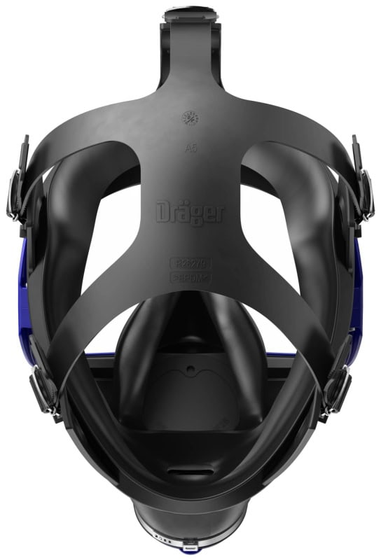 Preview: Dräger® X-plore® 6300 Gasmaske / Vollmaske R55800, Universalgröße, Kratz- & UV beständige PMMA Sichtscheibe, EPDM Maskenkörper, Blauer Kunststoffrahmen, RD40 Filteranschluss [NATO Standard], Für Industrieeinsatz