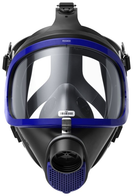 Preview: Dräger® X-plore® 6530 Gasmaske / Vollmaske R55795, Universalgröße, Schlagfeste Polycarbonat Sichtscheibe, EPDM Maskenkörper, Blauer Kunststoffrahmen, RD40 Filteranschluss [NATO Standard], Für Industrieeinsatz