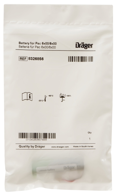 Preview: Dräger® Pac® Ersatz Batterie 8326856, Für Dräger® Pac® 6000 / 6500 / 8000 / 8500 Eingasmessgeräte