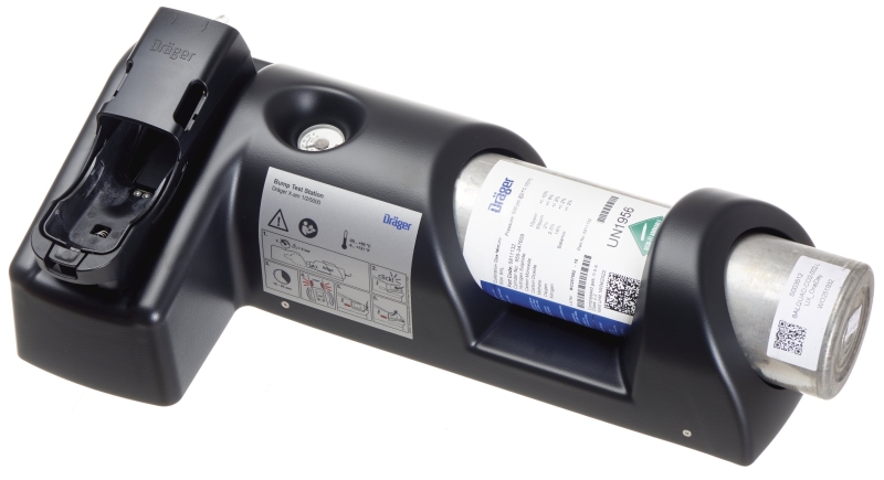 Preview: Dräger® X-am® Bump Test Station inkl. Prüfgasflasche nach Wahl 8319130, Passend für X-am® 1000/2500/2800/5000/5600/5800 Serie, Für Begasungstest & Justierung