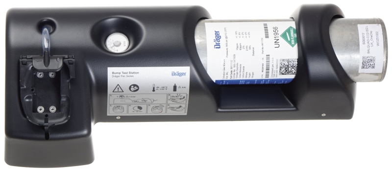 Preview: Dräger® Pac® Bump Test Station inkl. Prüfgasflasche nach Wahl 8318586, Passend für Pac® 3500 / 6000 / 6500 / 7000 / 8000 / 8500 Serie, Für Begasungstest & Justierung