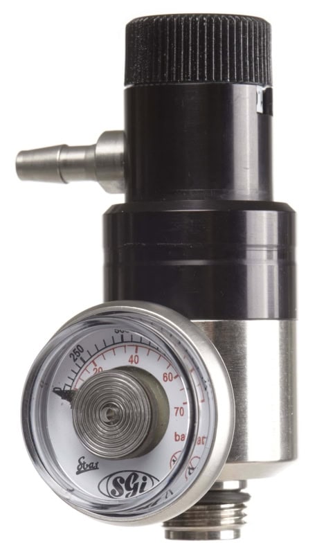 Preview: Dräger® Durchflussvariables Regulierungsventil C-10, 4930604, Edelstahl, Manuelles Ventil, 0,5 bis 5 Liter/Min., Geeignet auch für reaktive Gase, Für Gaswarngeräte mit/ohne interne Pumpe