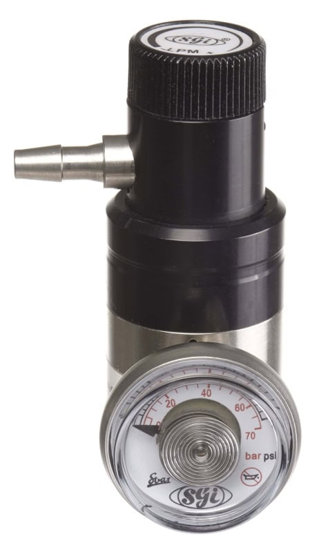 Preview: Dräger® Durchflussvariables Regulierungsventil C-10, 4930604, Edelstahl, Manuelles Ventil, 0,5 bis 5 Liter/Min., Geeignet auch für reaktive Gase, Für Gaswarngeräte mit/ohne interne Pumpe