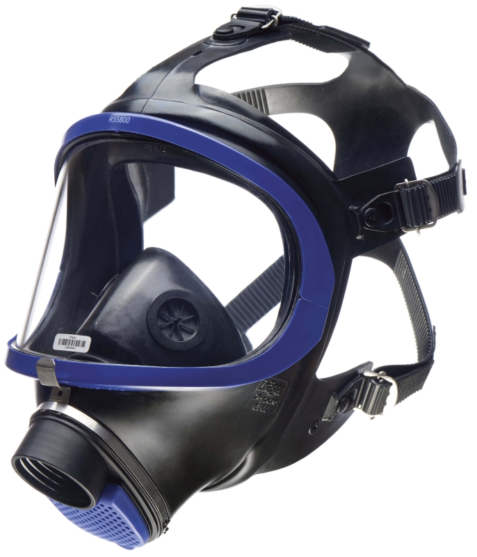 Preview: Dräger® X-plore® 6530 Gasmaske / Vollmaske R55795, Universalgröße, Schlagfeste Polycarbonat Sichtscheibe, EPDM Maskenkörper, Blauer Kunststoffrahmen, RD40 Filteranschluss [NATO Standard], Für Industrieeinsatz