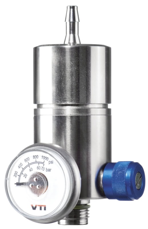 Preview: Dräger® Festdruck Regulierungsventil mit Flow Stop 8324251, Messing, Manuelles Ventil, 0,5 Liter/Min., Geeignet für nicht reaktive Gase, Für Dräger® X-Dock Station