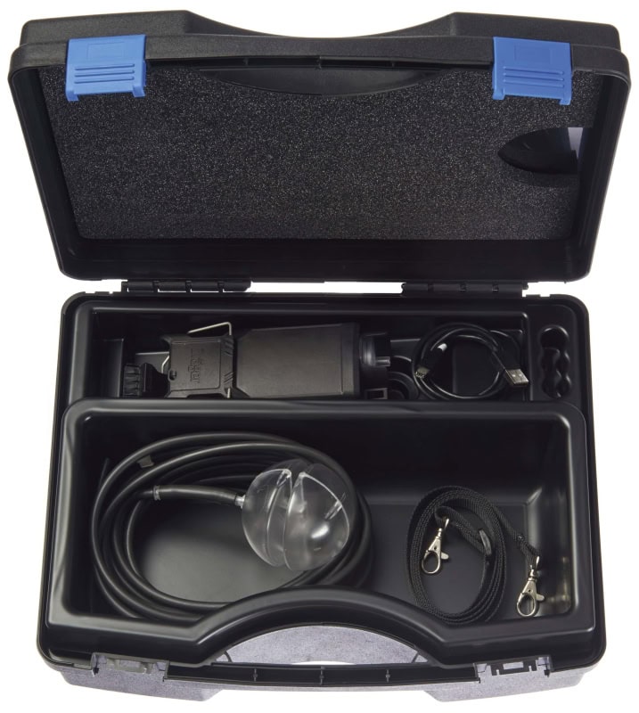 Preview: Dräger® X-am® 5600 Mehrgasmessgerät Freimessung Set 8326581, Sensoren: IR EX/CO2, O2, H2S/CO, inkl. Ladestation und Pumpen Koffer mit Zubehör, IP 67 Wasserdicht, Ideal für Kanalarbeiten
