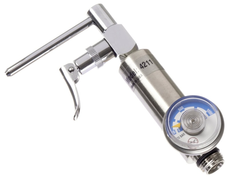 Preview: Dräger® Regulierungsventil Trigger 4211, Edelstahl, 6810693, Manuelles Ventil, 0,5 Liter/Min., Geeignet auch für reaktive Gase, Für Gaswarngeräte mit/ohne interne Pumpe