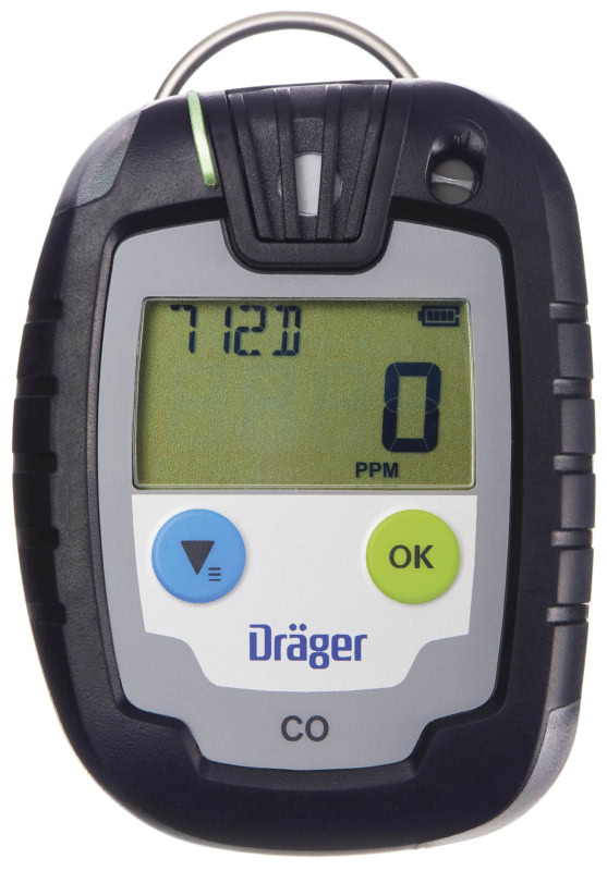 Preview: Dräger® Pac® 6000 Eingasmessgerät 8326321, Sensor: CO, Zeitlimitiert, IP 68 Staub & Wasserdicht, Mobiles Gaswarngerät für Kohlenstoffmonoxid (CO)