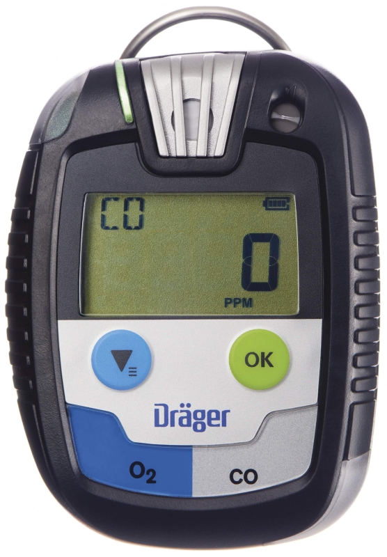 Preview: Dräger® Pac® 8500 2-in Eingasmessgerät 8326366, Dual Sensor: O2/CO, IP 68 Staub & Wasserdicht, Mobiles Gaswarngerät für Sauerstoff (O2) und Kohlenstoffmonoxid (CO)