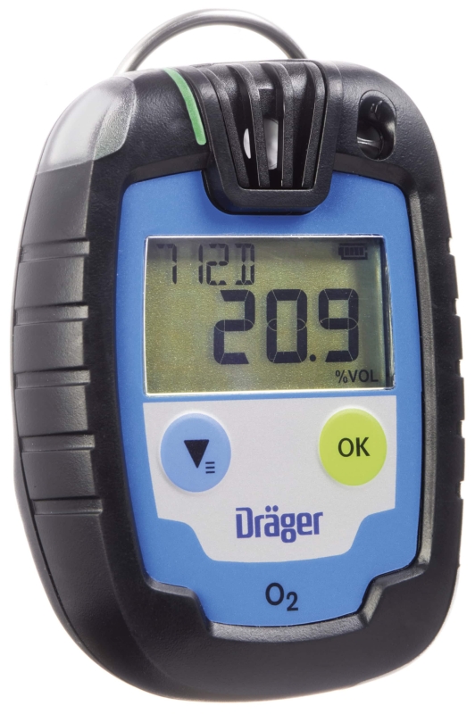Preview: Dräger® Pac® 6000 Eingasmessgerät 8326322, Sensor: O2, Zeitlimitiert, IP 68 Staub & Wasserdicht, Mobiles Gaswarngerät für Sauerstoff (O2)