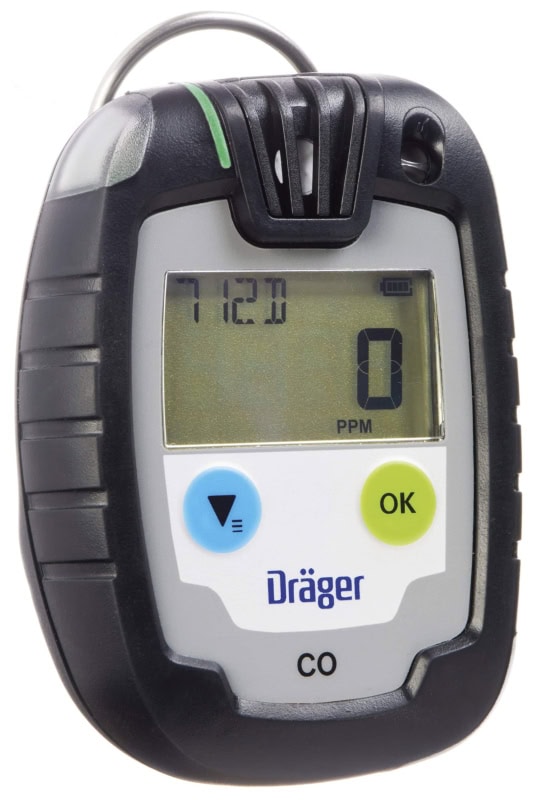 Preview: Dräger® Pac® 6000 Eingasmessgerät 8326321, Sensor: CO, Zeitlimitiert, IP 68 Staub & Wasserdicht, Mobiles Gaswarngerät für Kohlenstoffmonoxid (CO)