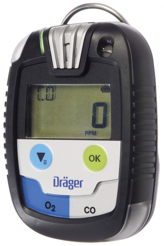 Preview: Dräger® Pac® 8500 2-in Eingasmessgerät 8326366, Dual Sensor: O2/CO, IP 68 Staub & Wasserdicht, Mobiles Gaswarngerät für Sauerstoff (O2) und Kohlenstoffmonoxid (CO)