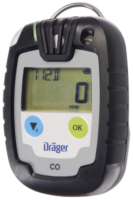 Preview: Dräger® Pac® 6000 Eingasmessgerät 8326321, Sensor: CO, Zeitlimitiert, IP 68 Staub & Wasserdicht, Mobiles Gaswarngerät für Kohlenstoffmonoxid (CO)