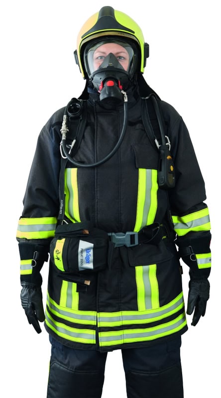 Preview: Dräger® PARAT® 5550 Brand Fluchthaube R59445, CO P2 Kombi Filter für mind. 15 Min. Schutz, Fire Pouch, Universalgröße, Brand Fluchthaube zum Schutz gegen toxische Brandgase, Dämpfe und Partikel