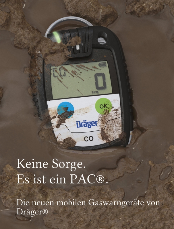 Preview: Dräger® Pac® 8000 Eingasmessgerät 8326357, Sensor: OV-A, IP 68 Staub & Wasserdicht, Mobiles Gaswarngerät für Organische Gase & Dämpfe