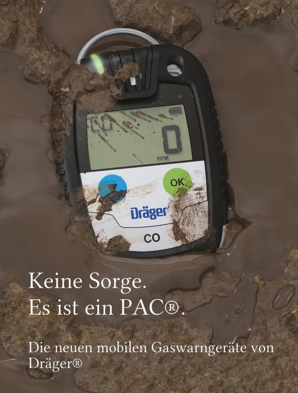 Preview: Dräger® Pac® 8000 Eingasmessgerät 8326359, Sensor: O3, IP 68 Staub & Wasserdicht, Mobiles Gaswarngerät für Ozon (O3)