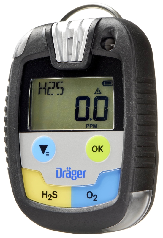 Preview: Dräger® Pac® 8500 2-in Eingasmessgerät 3702251, Dual Sensor: H2S / O2, IP 68 Staub & Wasserdicht, Mobiles Gaswarngerät für Schwefelwasserstoff (H2S) und Sauerstoff (O2)