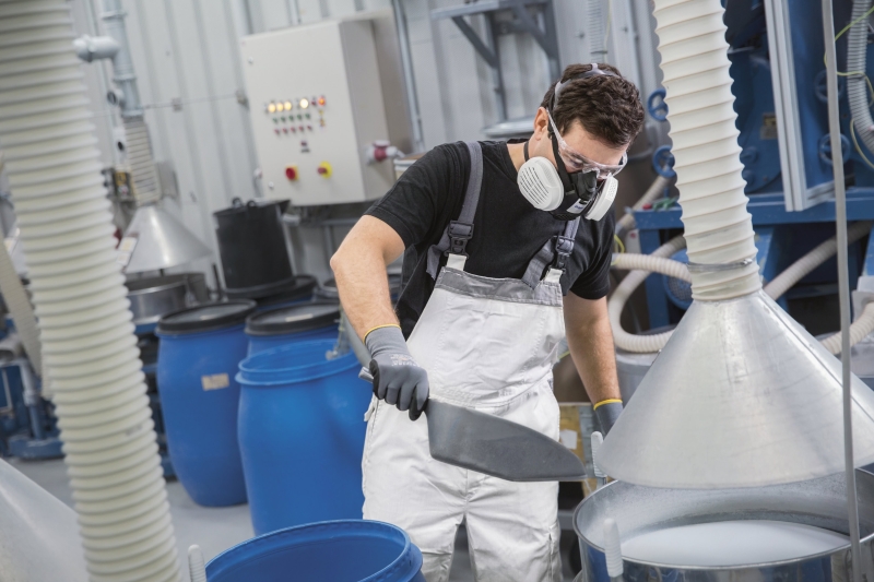 Preview: Dräger® X-plore® 3500 Gasmaske / Halbmaske R55351, Größe S, Dräger Flex, Dräger® Bajonett-Klick Filteranschluss