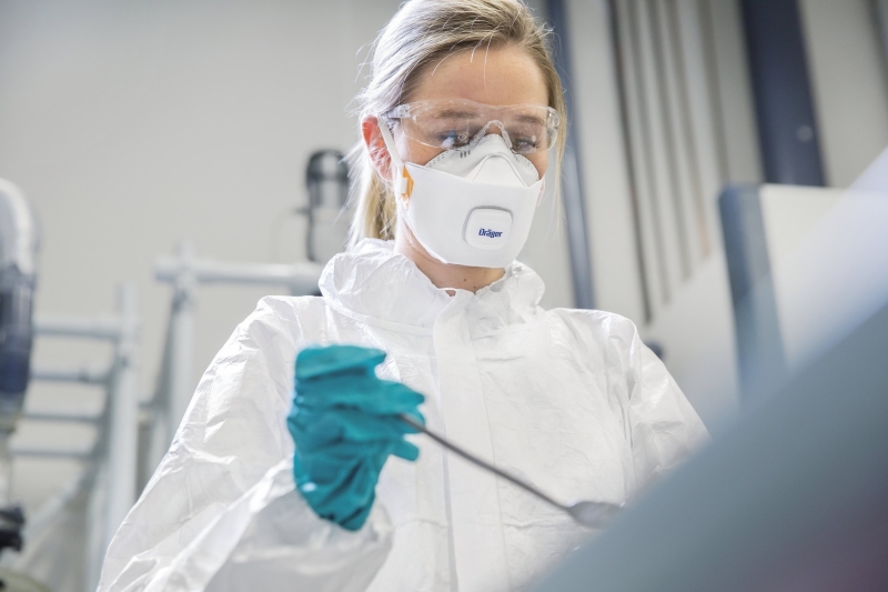 Preview: Dräger® X-plore® Atemschutzmaske / Partikelmaske 1920V FFP2 NR D 3951926, Größe S, Ideal für Brillenträger, Hygienisch einzelverpackt, Wirksamer Schutz gegen Stäube und Partikel bei hohem Tragekomfort