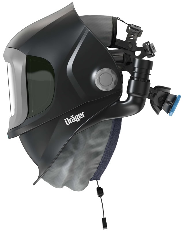 Preview: Dräger® X-plore® 8500 Schweißer Set Premium 3722131, TH3, 4A/3B, Seitenfenster, Hochklapp Funktion, Kopfband + Textilkopfschutz