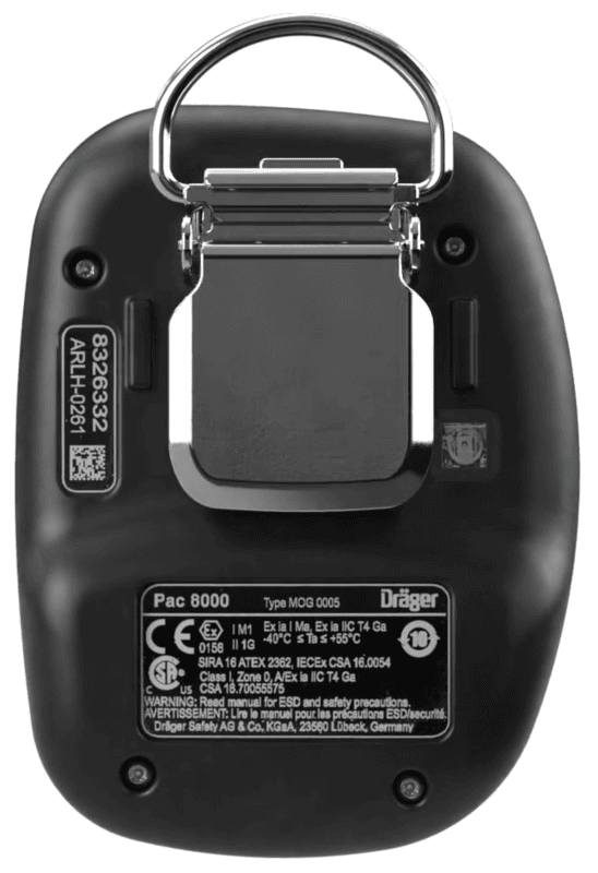 Preview: Dräger® Pac® 8000 Eingasmessgerät 8326350, Sensor: NO, IP 68 Staub & Wasserdicht, Mobiles Gaswarngerät für Stickstoffmonoxid (NO)