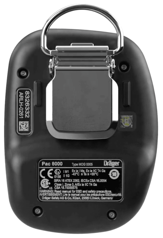 Preview: Dräger® Pac® 8000 Eingasmessgerät 8326353, Sensor: HCN, IP 68 Staub & Wasserdicht, Mobiles Gaswarngerät für Cyanwasserstoff / Blausäure (HCN)