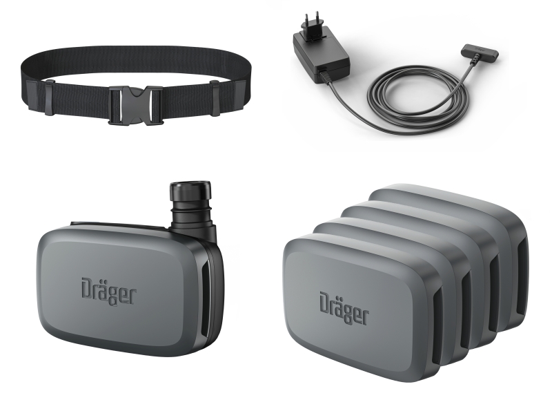 Preview: Dräger® X-plore® 8300 Gebläseeinheit Starter Set Standard 3734400, Universal Edition, Standardgürtel, TH3/TM3, 8 - 11 Stunden Laufzeit, Partikelschutz, Für höchste Anforderungen in Industrie und Gesundheitswesen