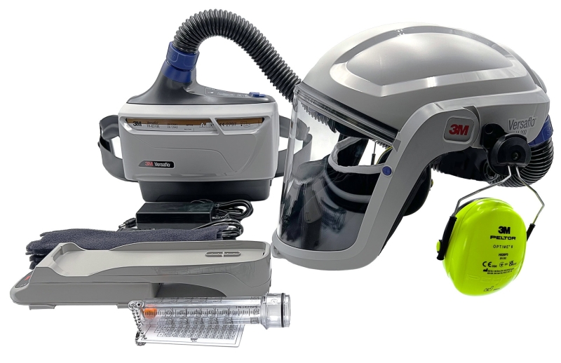Preview: 3M™ TR-600-LIK, TH3, Partikel- Gase- & Dämpfeschutz, Versaflo™ Leicht-Industrie Gebläse Atemschutz Set, Teile: [TR-619E, M-206, Z3AF/2, H520P3EV]