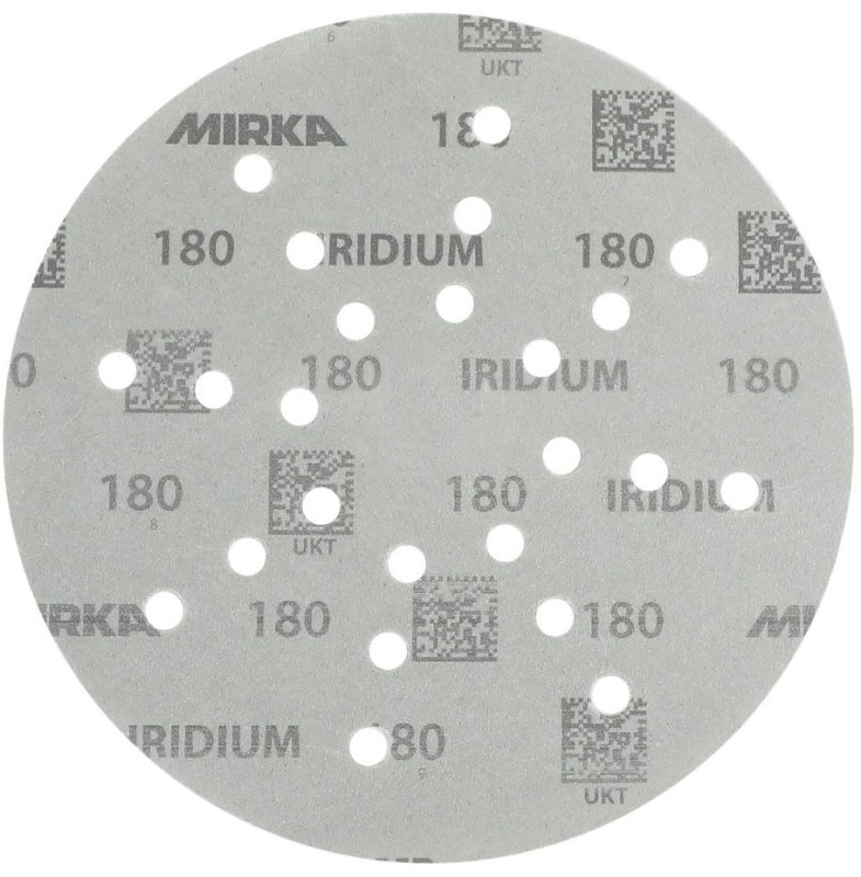 Preview: Mirka® Iridium® 2468002532, Ø 225 mm, P320, Multilochung, Kletthaftend, Schleifscheibe mit Keramik- und Aluminiumkorn