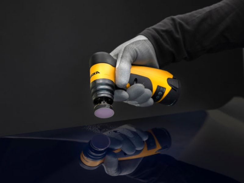 Preview: Mirka® Iridium SR 2430909998, Ø 32 mm, P2500, S, Violett, Klebefilmhaftend, Polyesterfilm, Schleifblüten mit Siliziumkarbidkorn, Für Finisharbeiten