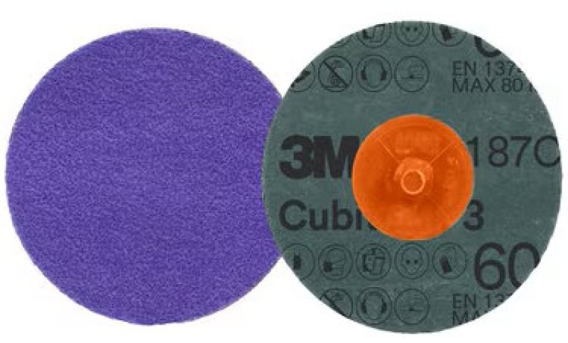 Preview: 3M™ Roloc™ Cubitron™ 3 1187C Fiberscheibe 66944, Ø 76 mm, 36+, 20.000 U./Min., Geschlitzt, Vulkanfiber, Präzisions-Keramikkorn, Für Metall Universal