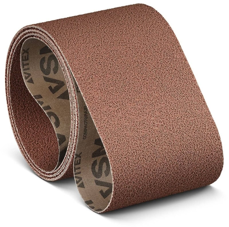 Preview: VSM ALUMINIUMOXID KK712X 799191, 100 mm x 3500 mm, A, P240, Ausführung (E07), X-Polyester, Braun, Schmalband mit Aluminium Granulat, Für Edelstahl und Superlegierungen