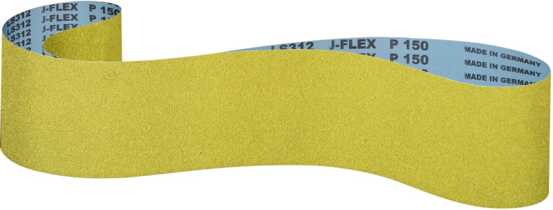 Preview: KLINGSPOR LS 312 JF Schleifband 660271, 40 mm x 815 mm, P240, A, F4G, Aluminiumkorn, Für universal Metall, Edelstahl, Stahl & Holz Schleifanwendungen