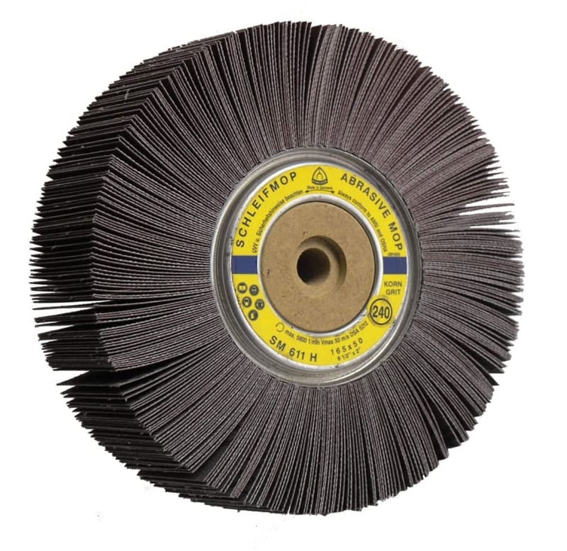 Preview: KLINGSPOR SM 611 H LS 309 X Schleifmoprad 15990, Ø 165 mm x 50 mm x 13 mm, A, P120, Gerade, Aluminiumkorn, 5.800 U./Min., Für universal Metall, Farbe, Lack, Spachtel & Holz Schleifanwendungen