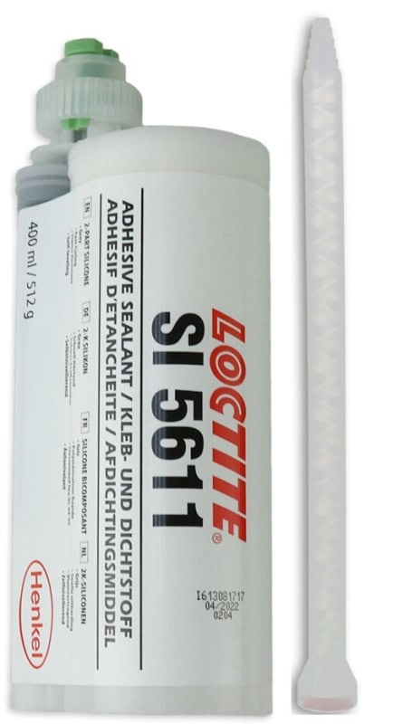 Preview: Henkel™ Loctite® Alkoxy Silikon Kleb- und Dichtstoff SI 5611, 400 ml, Grau, Fließend, 2K, 2056552, Sehr schnelle Aushärtung