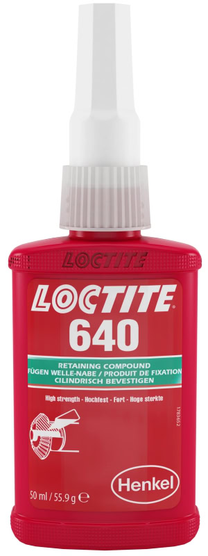 Preview: Henkel™ Loctite® Fügeklebstoff 640, 50 ml, Grün, Für längere Bearbeitungszeit